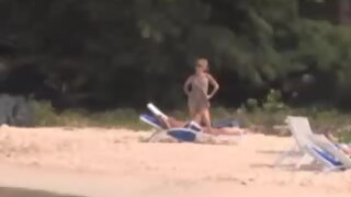 Nicollette Sheridan LQ Amateur Video of Her Strolling on the Beach in a Bikini