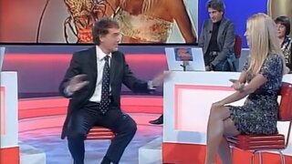 Michelle Hunziker very leggy, beautiful