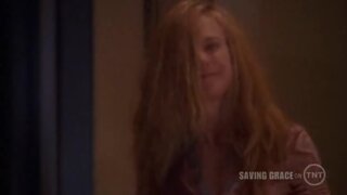 Holly Hunter Bottomless and letting people see her naked body in Saving Grace S01E11
