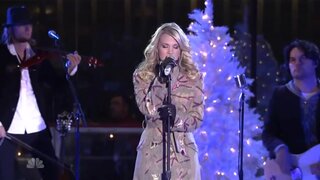 Carrie Underwood performing at Christmas Rockefeller