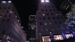 Carrie Underwood performing at Christmas Rockefeller