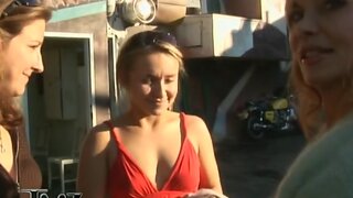 Hayden Panettiere Red dress Paparazzi Video