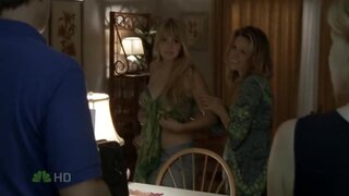 Aimee Teegarden Cleavage and belly on Friday Night Lights S2e6