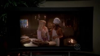 Courtney Thorne-Smith Cleavage on Two and a Half Men s09e05