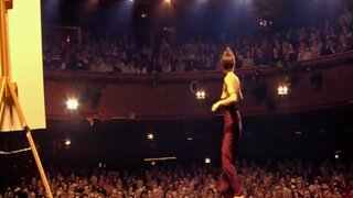 Julie Ferrier exposing her Bare Breasts on stage