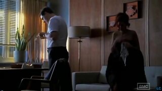 Julie McNiven Topless from the side on Mad Men S01E12