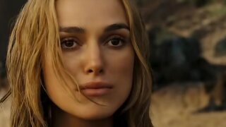 Keira Knightley showing some sweet leg in Pirates of the Caribbean: At World's End