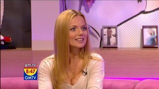 Geri Halliwell Cleavage on GMTV