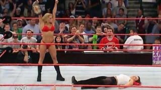 Trish Stratus in red Underwear on WWE Raw