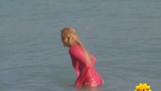 Sonya Kraus in something pink and See-Through