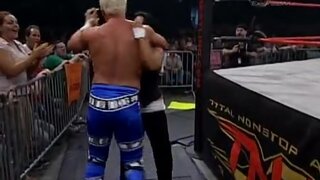 Miss Traci Brooks (TNA) pants pulled down, ass revealed