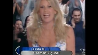 Alessia Marcuzzi has sensational Nip Slip live on TV Close Up with slow-mo