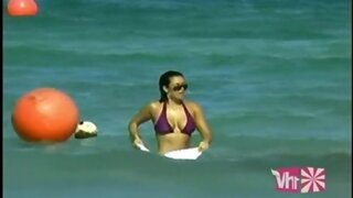 Kim Kardashian Celebrity Eye Candy in Bikini on beach