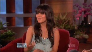 Vanessa Anne Hudgens Very Leggy on the Ellen show