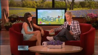Vanessa Anne Hudgens Very Leggy on the Ellen show