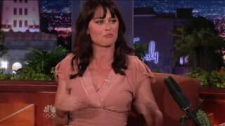 Robin Tunney Upskirt Panty Shot on Tonight Show w Conan OBrien