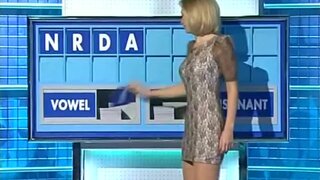 Rachel Riley in very short dress on Countdown