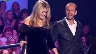 Holly Willoughby in short dress at All Star Mrs and Mrs