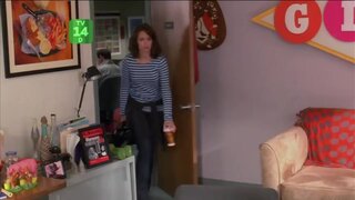 Tina Fey brief Bra shot on 30 Rock