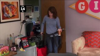 Tina Fey brief Bra shot on 30 Rock