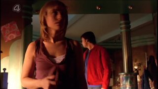 Allison Mack Slight Cleavage on Smallville