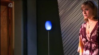 Allison Mack Slight Cleavage on Smallville