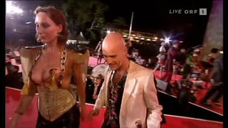 Andrea Sawatzki German MILF Actress Big Bouncing Boobs, almost pops out