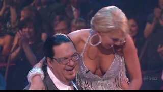 Kym Nipple Slip on Dancing with the stars RAW