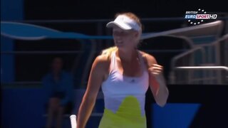Caroline Wozniacki Cleavage and Bounce at WTA