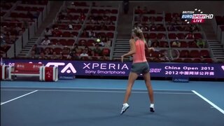 Maria Sharapova Downtop and Upskirt at WTA