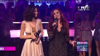 Selena Gomez and Demi Lovato from MTV NYE 2012