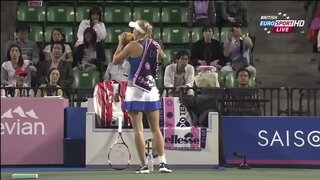 Caroline Wozniacki Slight Downtops at WTA