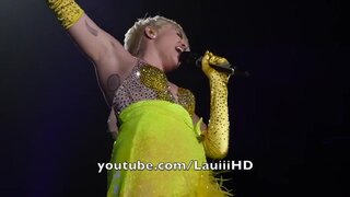 Miley Cyrus Ass and wardrobe malfunction at Bangerz Tour