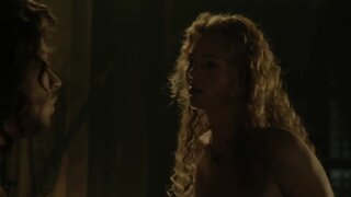 Holliday Grainger sort of nude on The Borgias s03e03