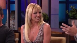 Britney Spears Cleavage and Leggy on the Tonight Show