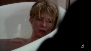 Jenna Elfman Topless in bathtub on Damages s05e01