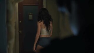 Tania Raymonde dressed like a hooker in halter top and hot pants from Death Valley s1e08