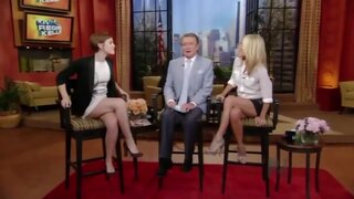 Emma Watson and Kelly Ripa Leggy on Regis and Kelly
