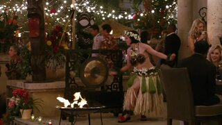 Lucy Lawless in coconut Bikini in Bedtime Stories
