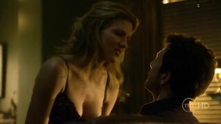 Tricia Helfer in Bra on Dark Blue s02e04