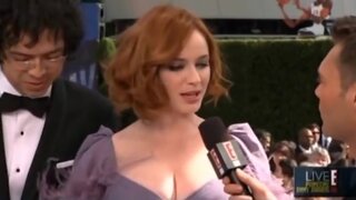 Christina Hendricks massive Cleavage from the Emmys