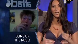 Olivia Munn breast massage on G4 Attack of the Show