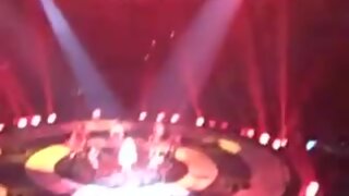 Britney Spears onstage yelling My Pussy is Hanging Out, and it is