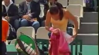 Jelena Jankovic Changes her Panties on the Court