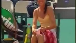 Jelena Jankovic Changes her Panties on the Court