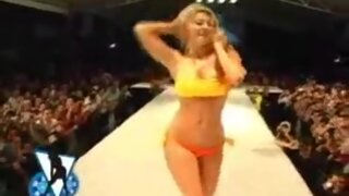 Models Catwalk model bikini top falls down during Catwalk Performance