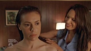 Alyssa Milano in towel on My Name is Earl s3ep19