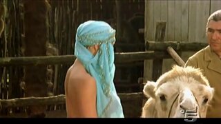 Anna Falchi in sheer veil, no Bra, Topless