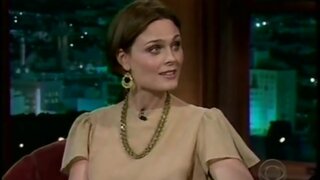 Emily Deschanel leggy on Craig Ferguson
