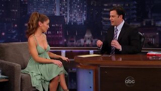 Alyssa Milano Cleaving it up on Kimmel